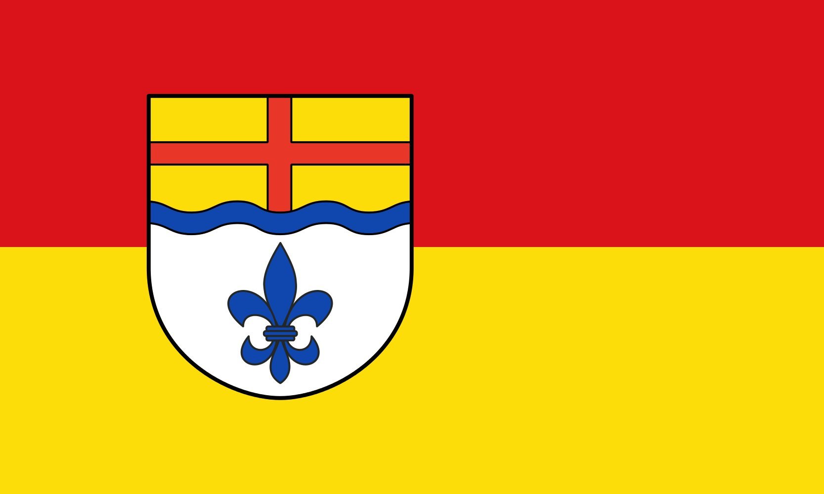 Drapeau de Höxter format paysage grand modèle pour pavoisement extérieur