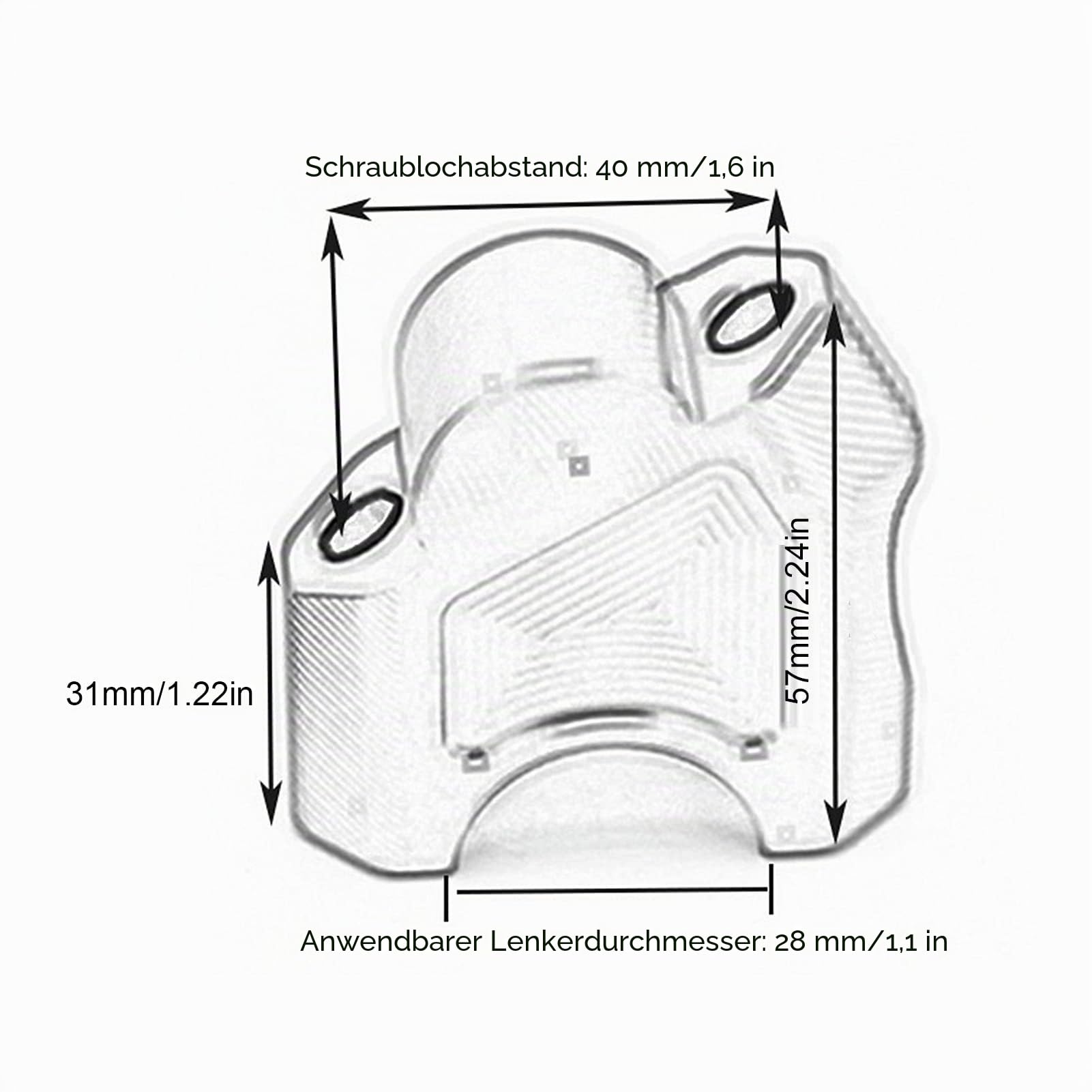 Aramox Lenkererhohung Motorrad, 28 mm schwarz Motorrad-Lenker-Riser-Klemmadapter Passend für 502C / TRK502 / 502X / 752S / Leoncino BJ500