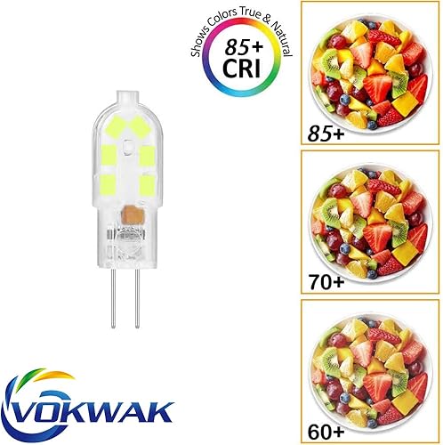Miniatura 5 de VOKWAK Bombilla LED G4 de 12 V CACC G4 con base de dos pines para paisaje de 2 W (equivalente a halógeno de 20 W), reemplazo de 200 lm para lanchas