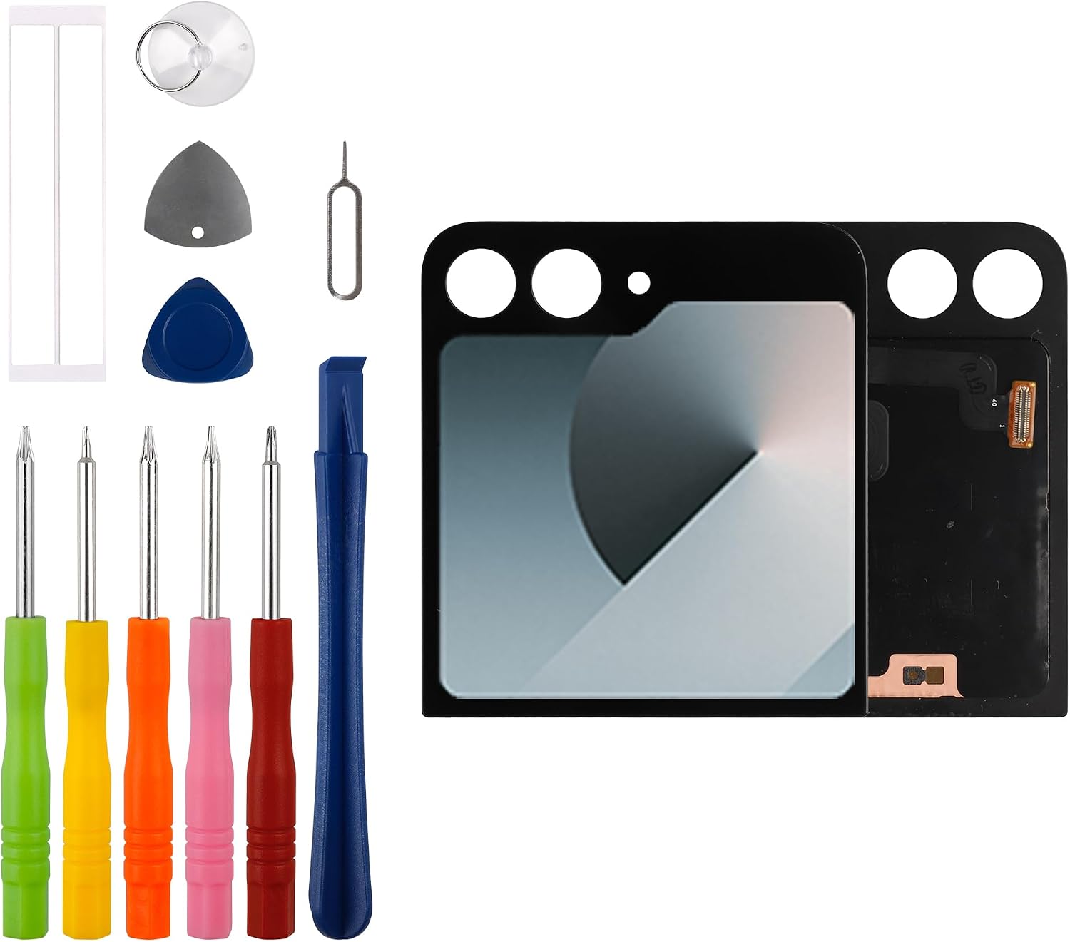 AMOLED Screen for Samsung Galaxy Z Flip6 SM-F741B,SM-F741U 3.4" LCD Display Touchscreen Digitizer Assembly with Repair Toolkit-Small External Screen