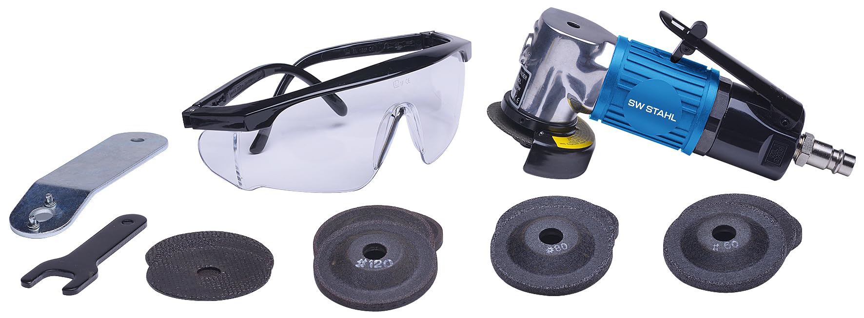 SW Stahl S3294 Amoladora Angular Neumática, Set de 16 Piezas