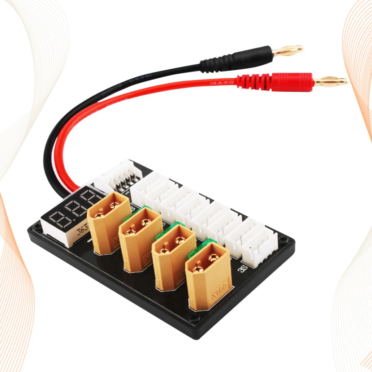 CIYODO Lithium Battery Charger Parallel Board Parallel Charging Adaptor 4 Channels Aluminum Case 3pcs Fuse Safety Assurance