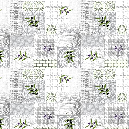 GEMITEX Tradition Oilcloth Tablecloth Waterproof and Stain Resistant 4136 Apulia Olive Decoration - Image 3