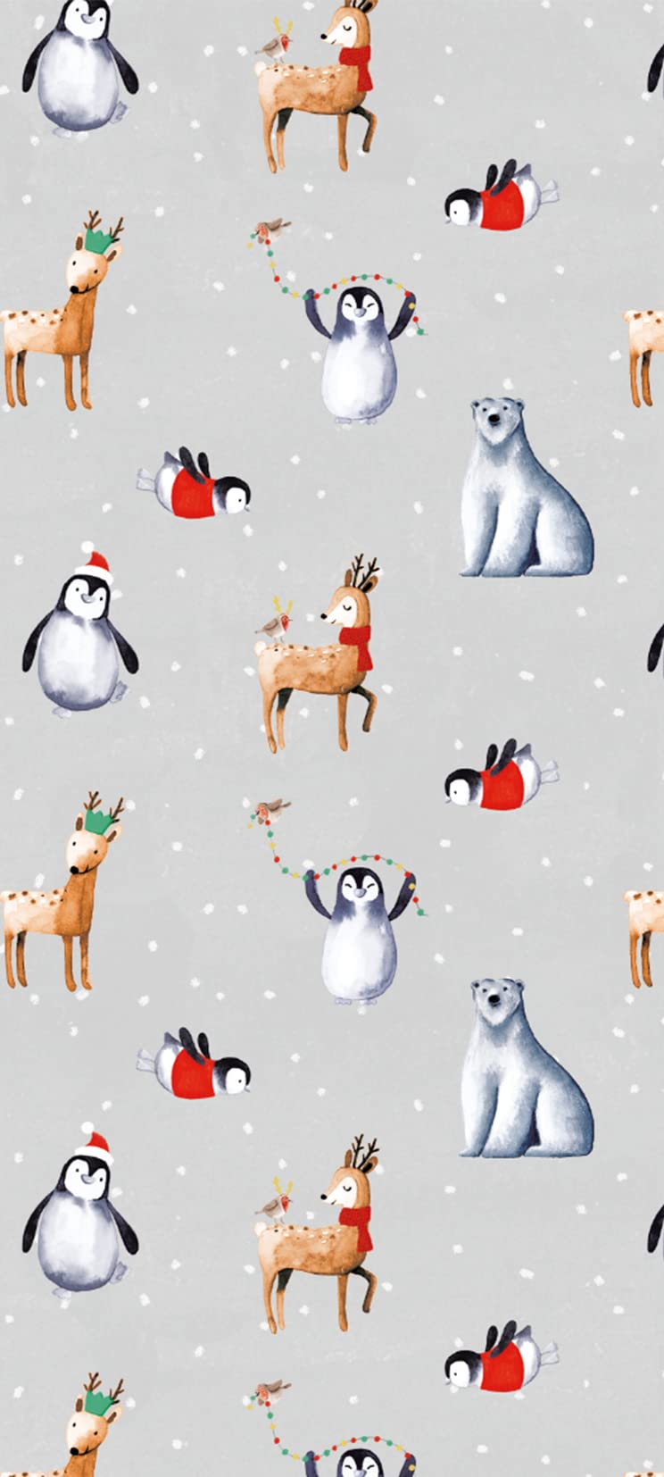 Glick Multicoloured Four Sheets Animals Christmas Tissue Paper, Winter Christmas Tissue Wrap, Tpx64, Multi