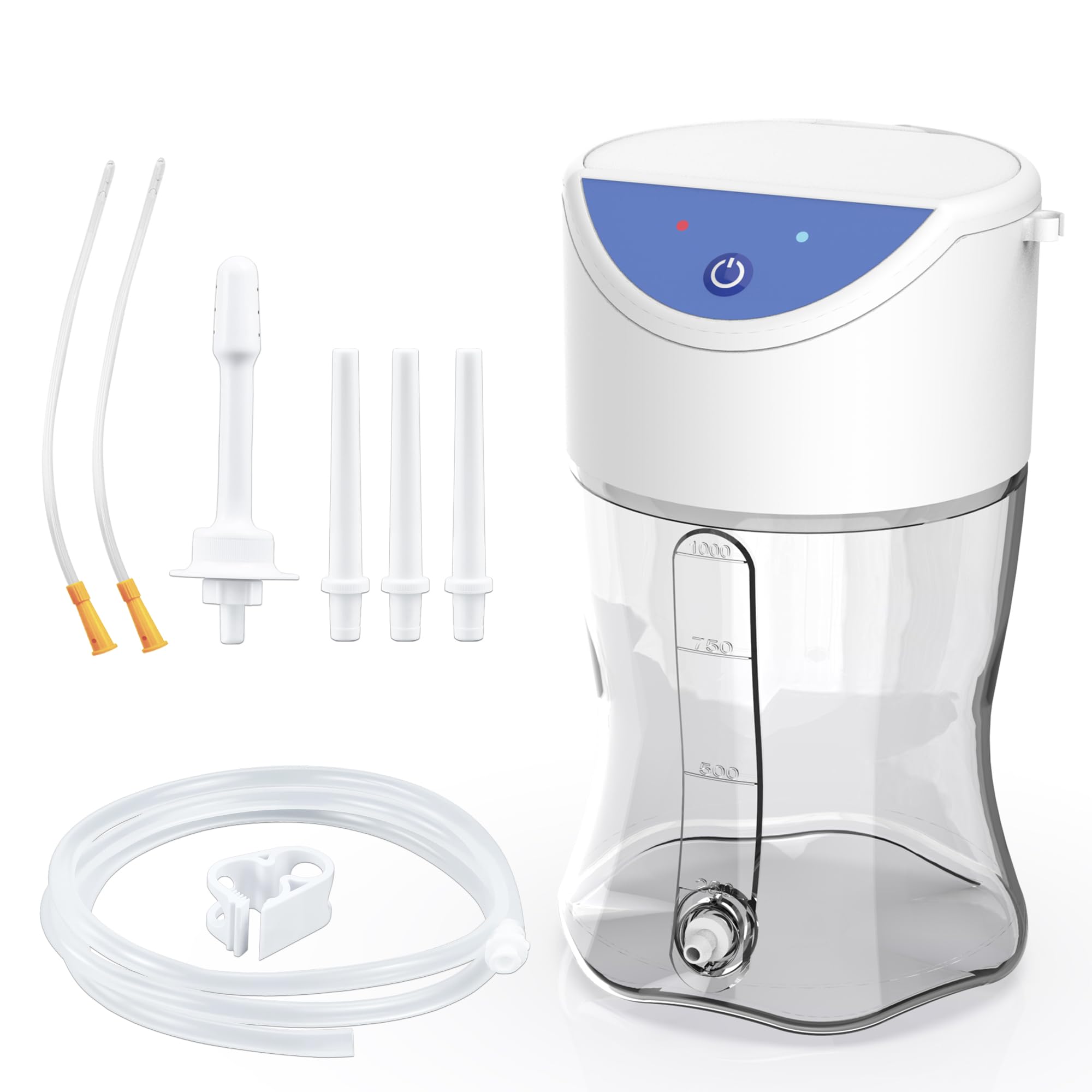 Electric Enema Bottle Set, TopQuaFocus Colon Cleanse Enema Kit for Women and Men, Feminine Care Douches with 3.96ft Silicone Hose, Automatic Organic Home Coffee Colonic Cleansing Enemas-BPA Free
