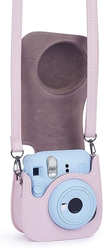 Miniatura 40 de Phetium Instant Mini 12 - Funda protectora para cámara compatible con Instax Mini 12 11, bolsa de piel sintética con bolsillo y correa de hombro