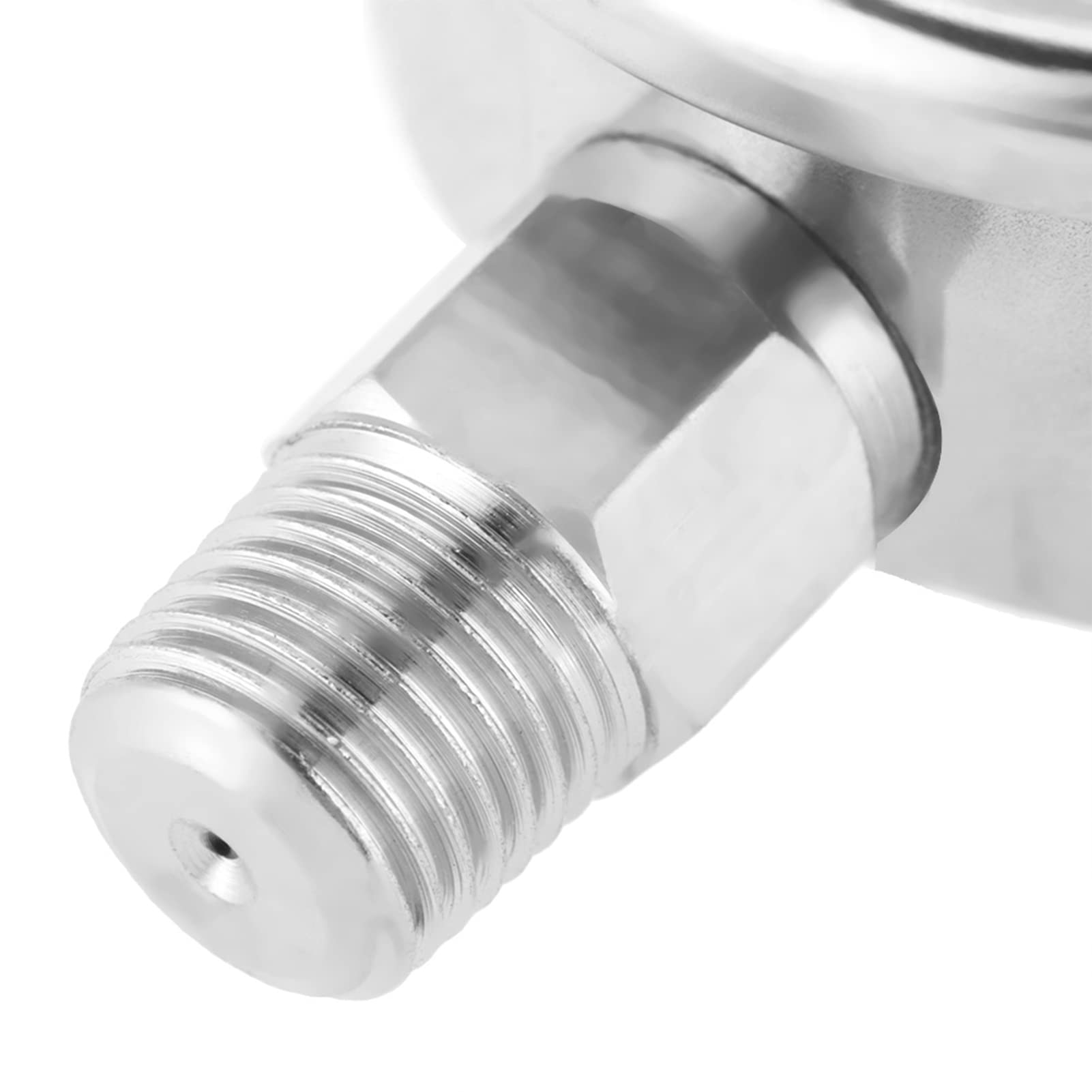 Manómetro hidráulico de 60 mm con dial de 0 a 60 bar/0 a 6 MPa, rosca NPT de 1/4" de montaje inferior, carcasa metálica, relleno de glicerina, marcas numéricas transparentes, medición de presión de