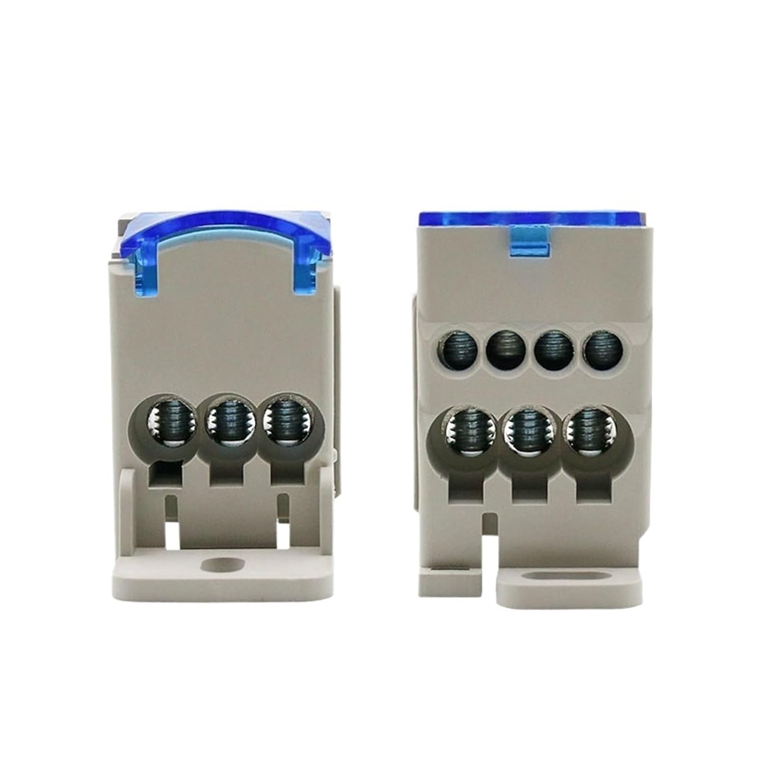 UKK-80A Distribution Box Din Rail Terminal Block 1 in Many Out Power Junction Box 80A Universal Electric Wire Connector Heavy