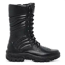 Bota Acero Coturno Tático Policial Couro Moto Cano Médio Hunter 8700