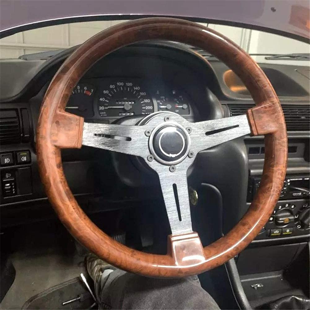 Amazon | レトロな車のステアリングホイール、普遍的な350mm 14インチ