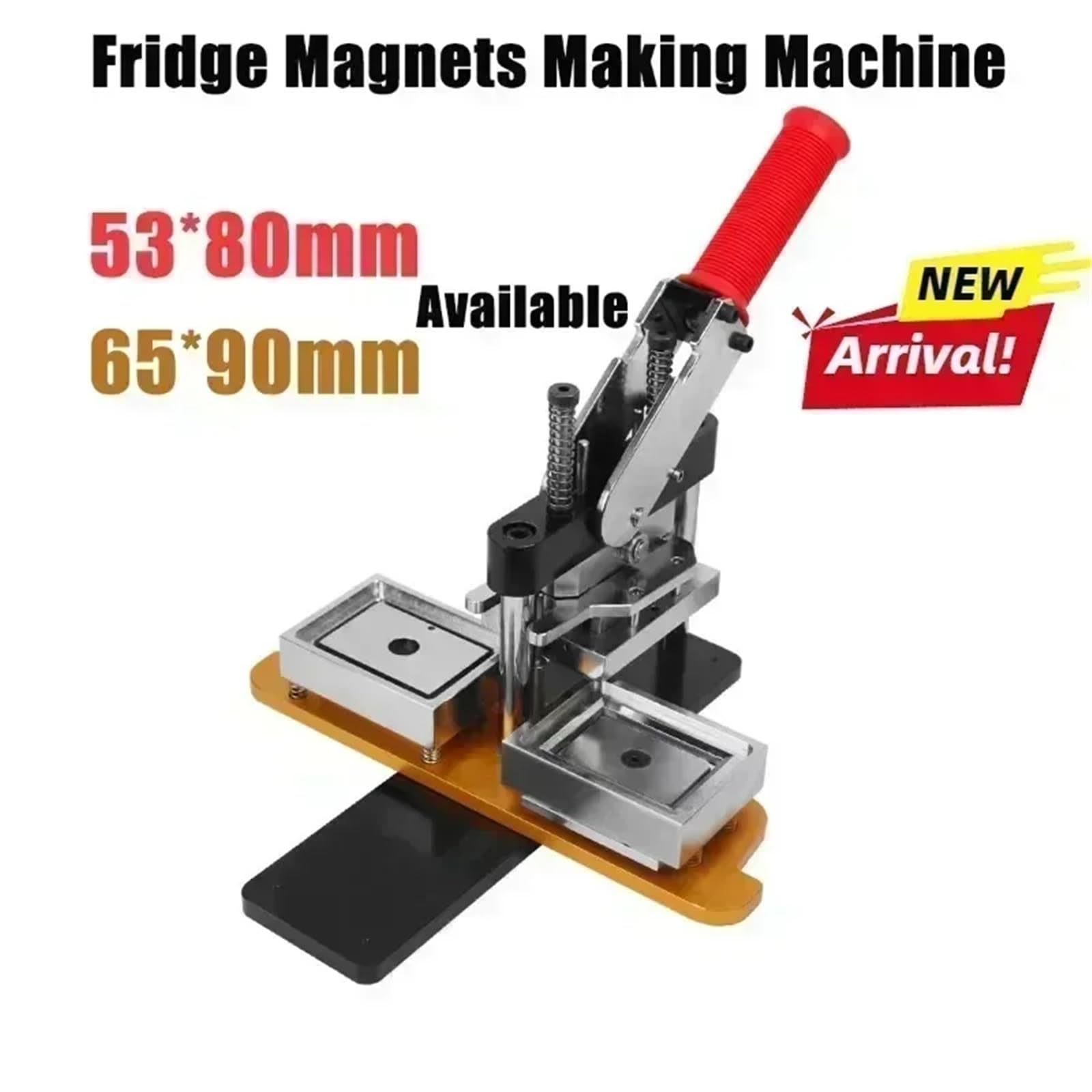 Pin Badge Making Kit Pressa per placca da frigorifero rettangolare manuale e magnete da frigorifero 80x53mm 65x90mm(65x90mm machine Set)