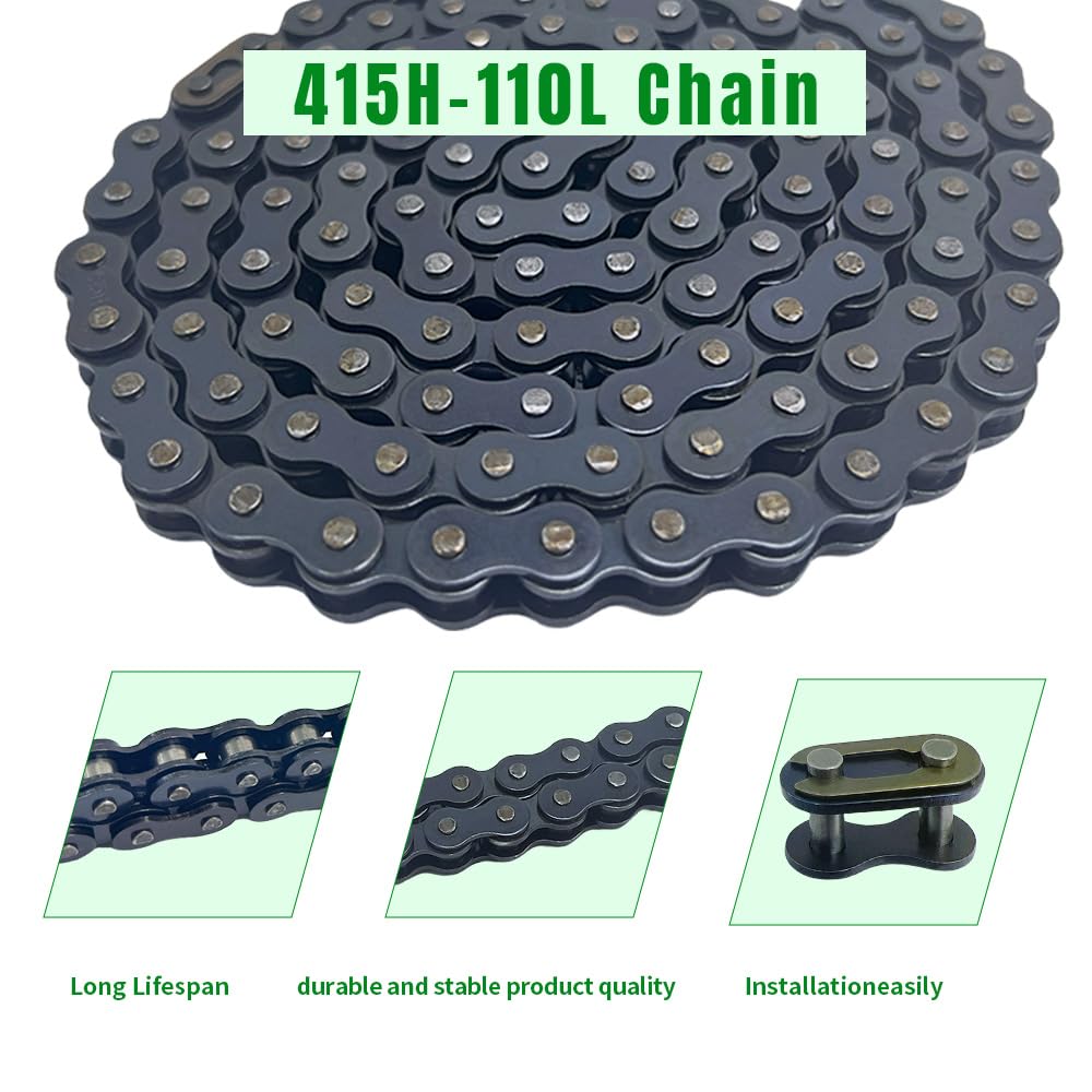 WEICHENGXIN 415H-110L Heavy Duty Chain For 49cc-80cc 2-Stroke Motorized Bikes & ATVs