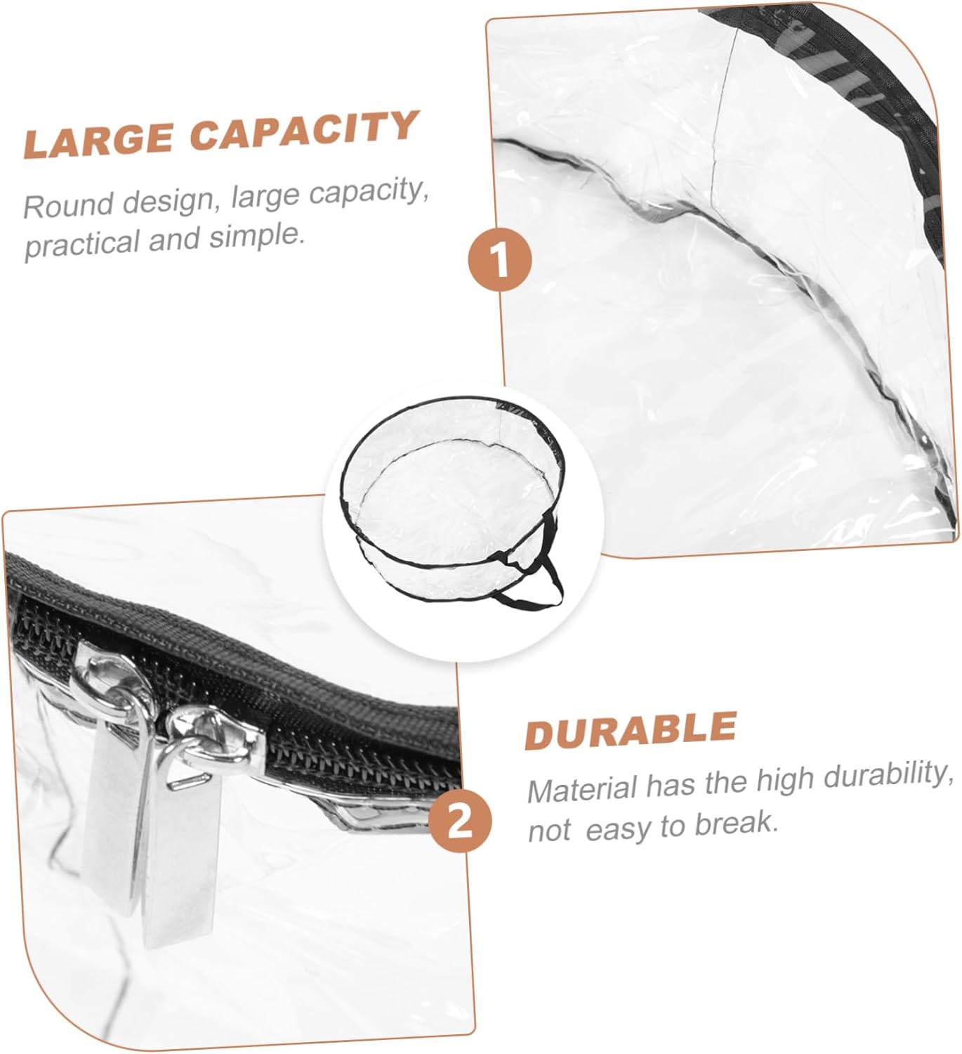 2pcs Transparent Round Storage Bag for Wreaths Garland Holder for Easy Holiday Organization for Wreaths and Decorations