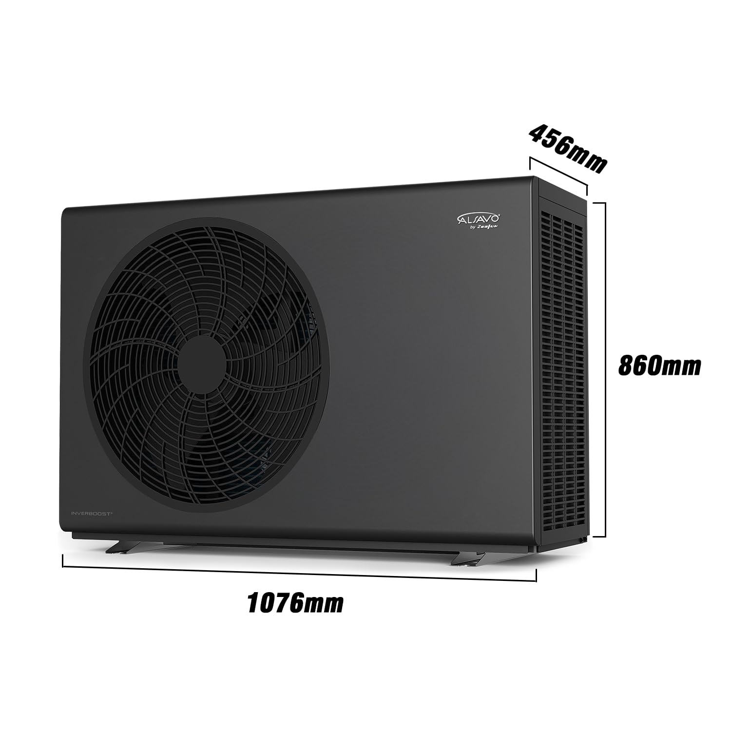 Pompa Di Calore Aria-Acqua Monoblocco R32 10 kW Monofase A+++ | INVERBOOST Technology, Ventola Singola, Riscaldamento, Raffreddamento, Acqua Calda Sanitaria