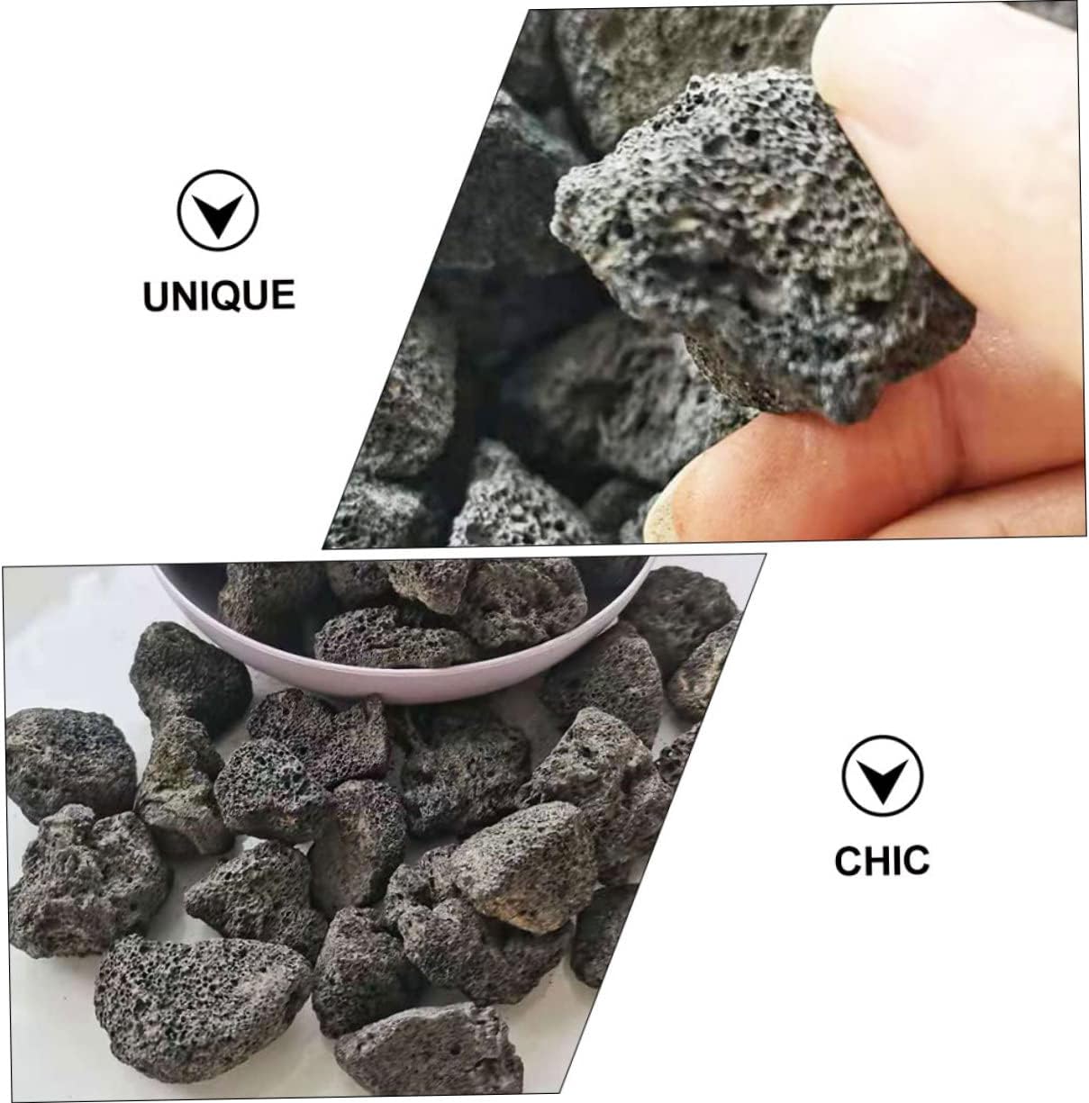 Cabilock 1Bag Natural Volcanic Stones for Aquariums Decorative Rocks for Fish Tanks Stone for Aquascaping Succulents and Outdoor Decor