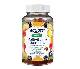 AGILIPET Equate Adult Multivitamin Gummies, Daily Complete Multivitamin for Men & Women, Mixed Berry Orange Peach Flavor, 150 Count (75 Servings) Sticker