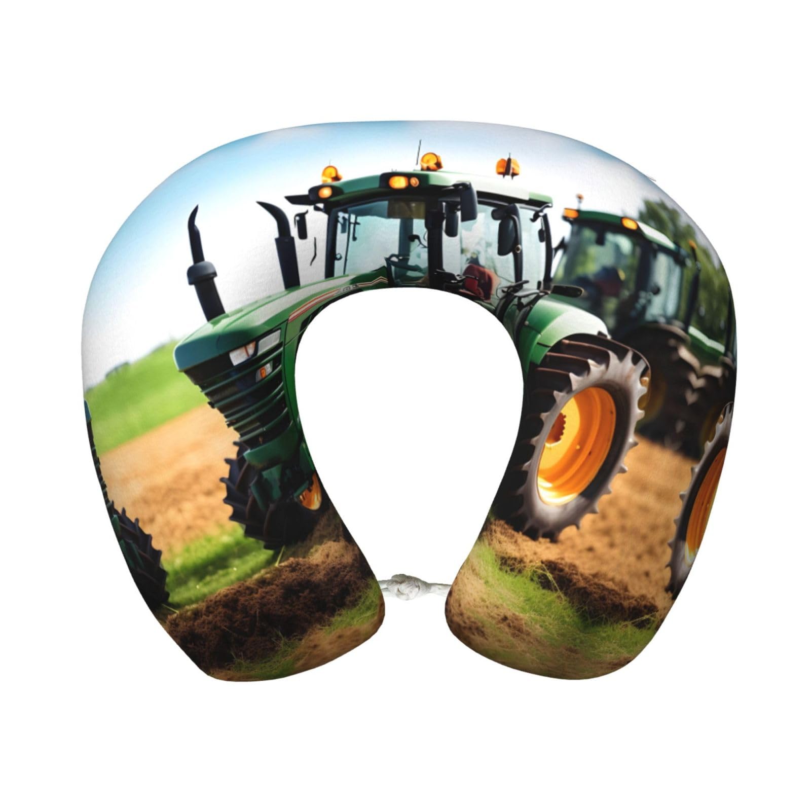 peiyeety Company Farm Tractor Print Custom U-Shaped Pillow,Memory Foam Cervical Neck Travel Pillow,for Home,Camping,Travelling