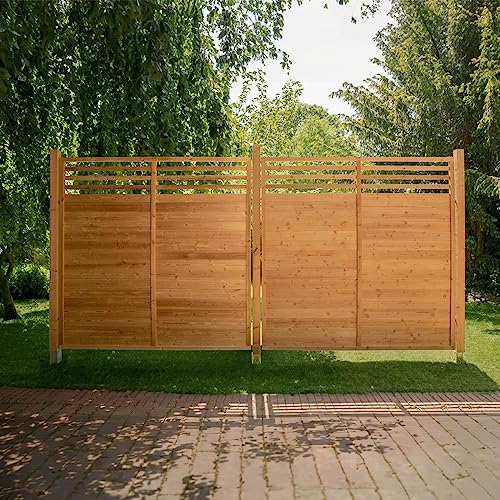 Home Deluxe - Holzzaun SOMA - Fichtenholz, 1x Element - Breite: ca. 180 cm, inkl. Zubehör I Blickschutz Windschutz Sonnenschutz