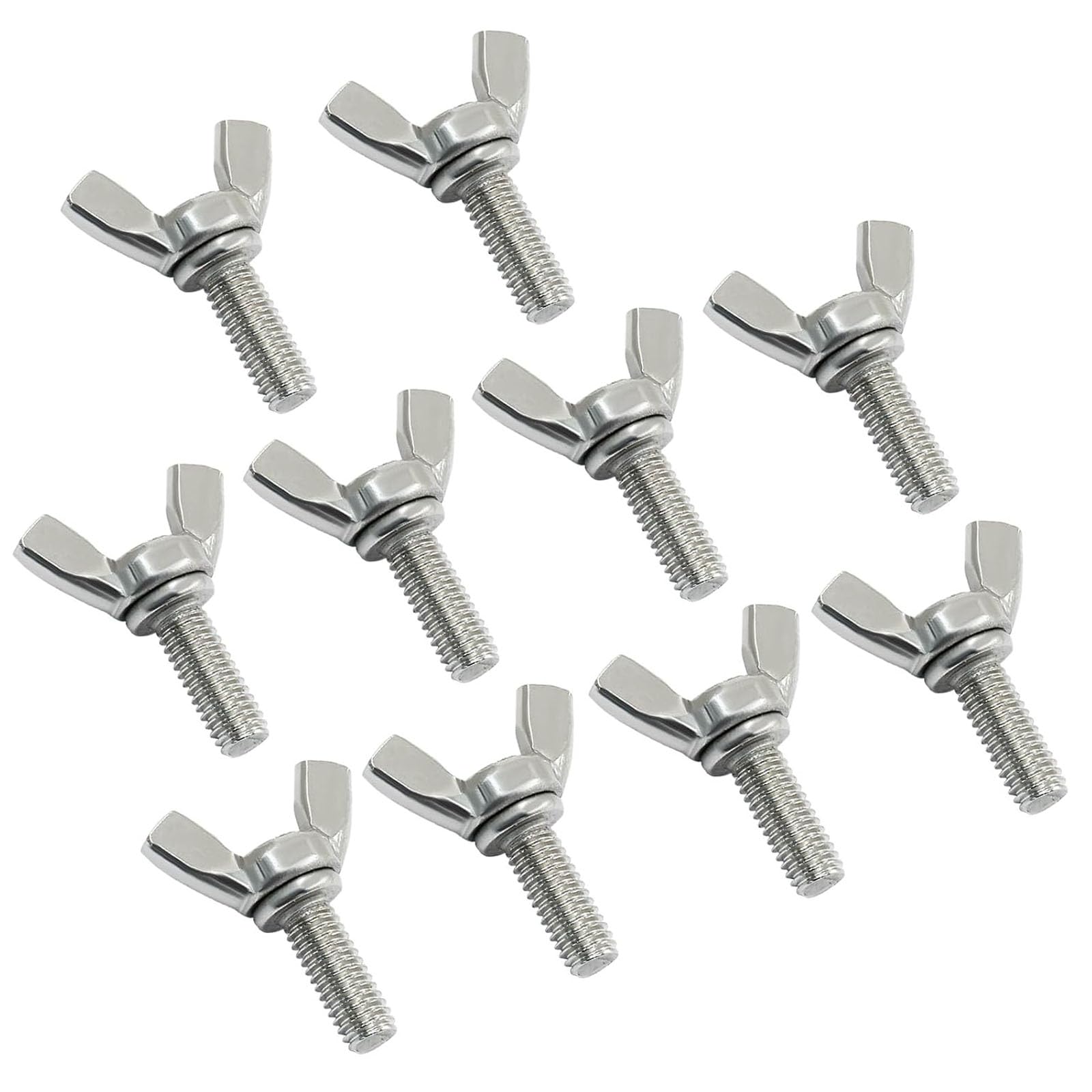 Vite ad ala, Vite ad alette M8×30Mm-M8×50Mm da 10 pezzi, chiusura a macchina in acciaio inossidabile adatta for apparecchiature elettroniche e uso industriale(M8x45mm)