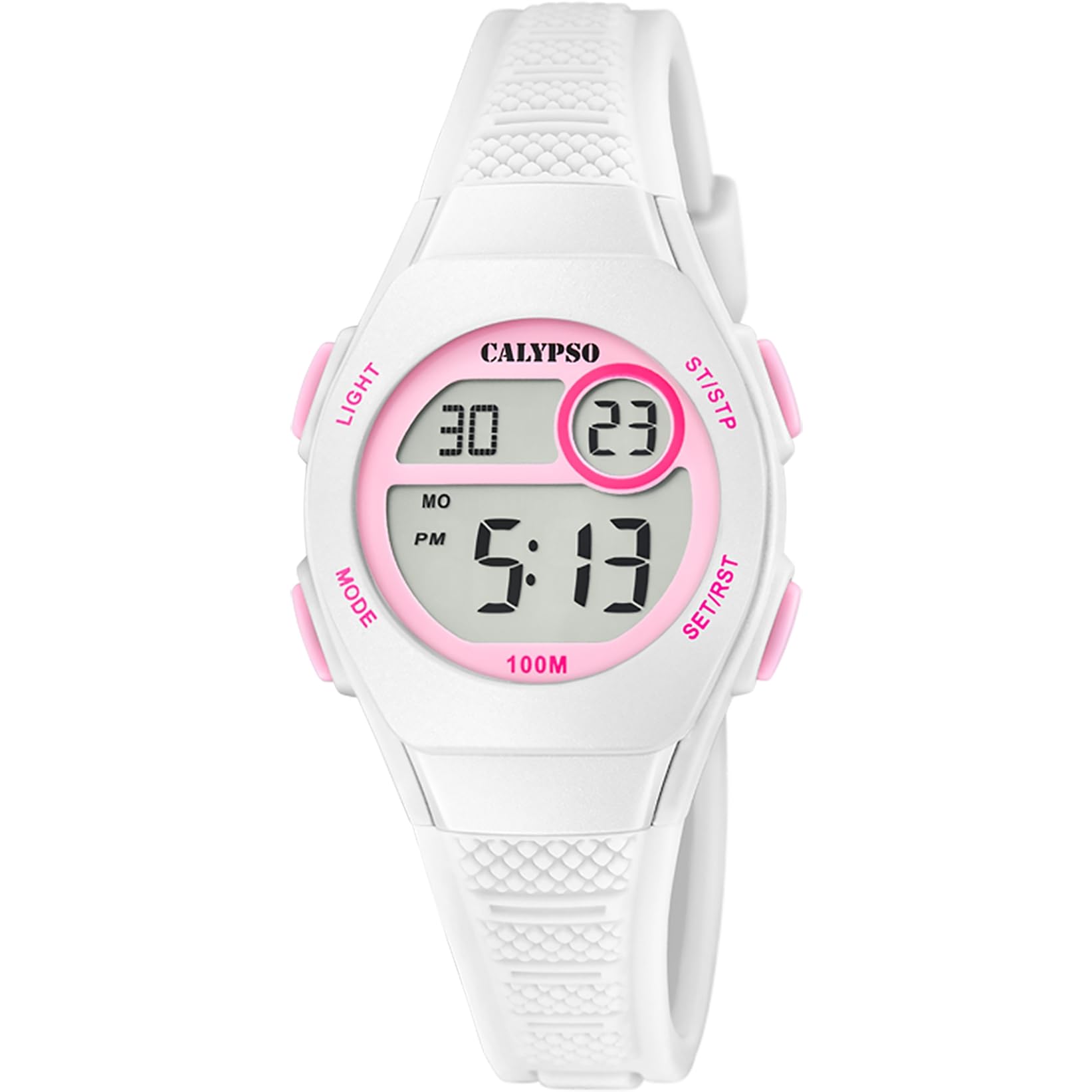 CALYPSO Reloj Infantil K5831/1 Junior Collection Caja de Caucho Multi Correa de Caucho Blanco
