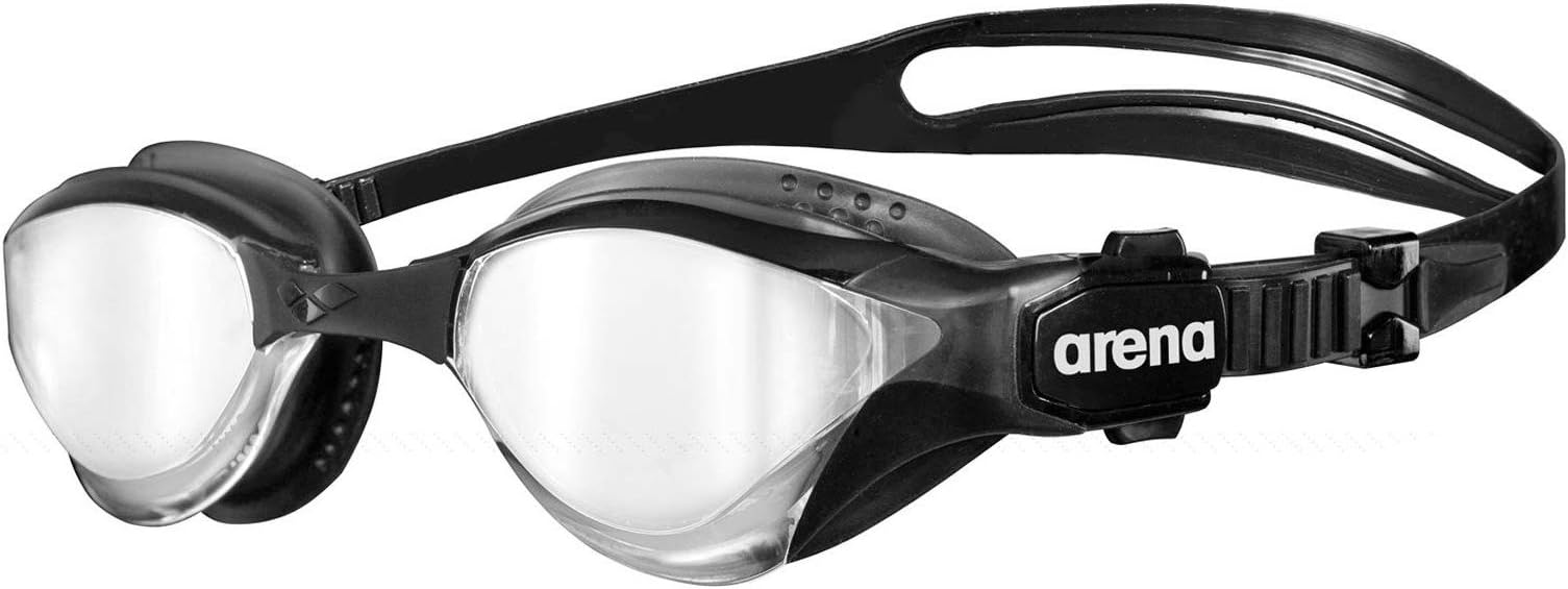 Arena Cobra Tri Mirror Swimming Goggles Triathlon Iron Man Silver Black Black