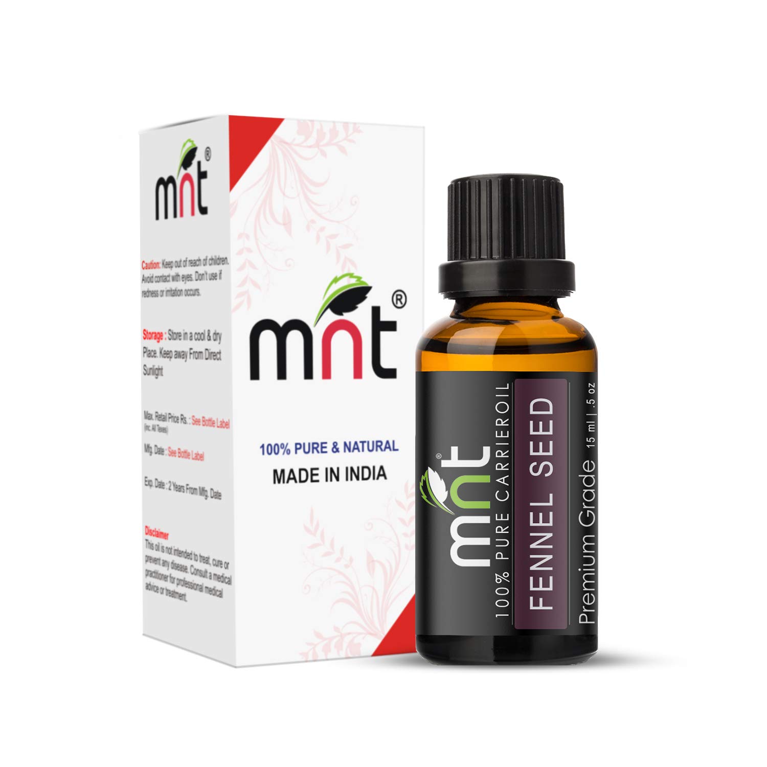 MNT Fennel Seed Essential Oil 100% Pure Natural & Undiluted Therapeutic Grade for Aromatherapy, Improves overall texture of skin (15ML)-picture-18