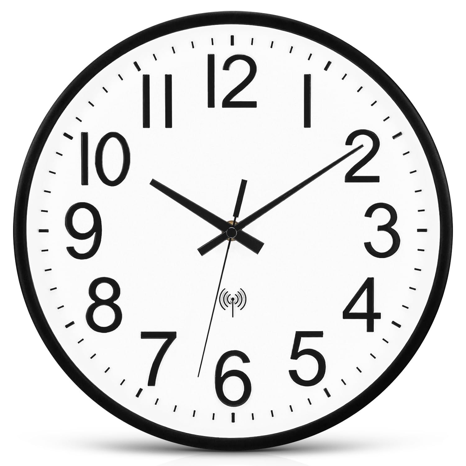Ziprote Funkuhr Wanduhr, 30cm Funkuhr Wanduhren Lautlos Groß Leicht Ablesbare Uhr, Modern Funkwanduhr Wanduhr Nicht Tickend für KüChe Schlafzimmer, Büro, Wohnzimmer