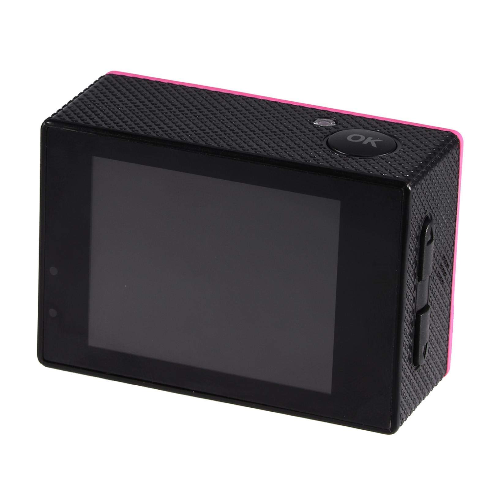 Mini DV Cámara de Deportes,Cámara de acción 4K Impermeable 30m Cámara de Video de Deportes al Aire Libre DV 1080P Full HD LCD Mini videocámara Kits de Accesorios de Montaje(Rosado)