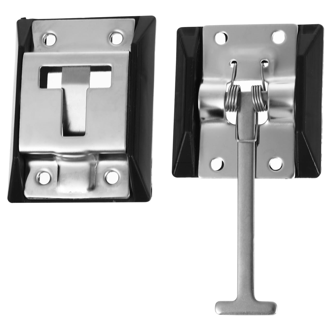 Didiseaon T-Style Entry Door Catch Holder Stainless Steel Air Hook Door Latch for Trailer Motorhome and Campervan Entry Doors 4.80 in Coated Finish