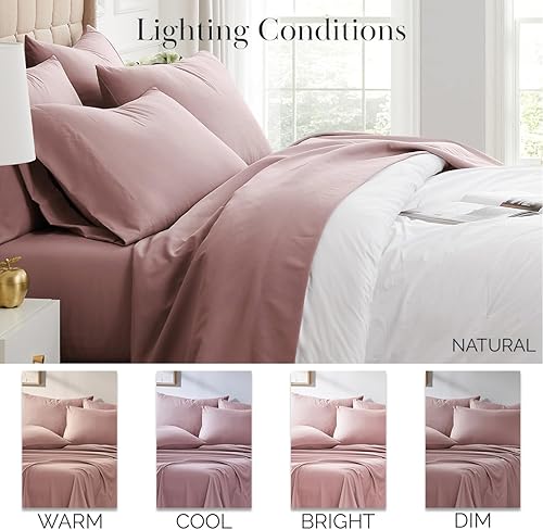 Miniatura 4 de Southshore Fine Living - Juego de sábanas de microfibra ultrasuave de 6 piezas con sábana bajera ajustable de 21 pulgadas de profundidad, sábana