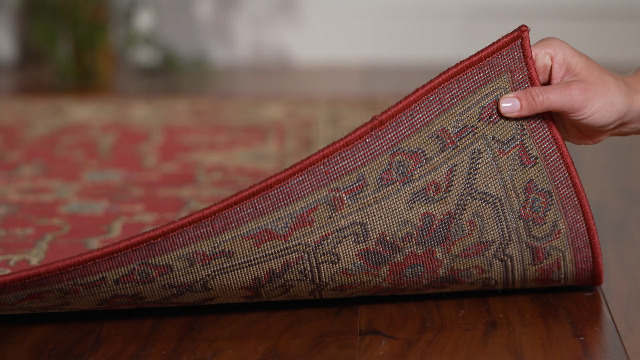 Tapete Decorativo Oriental Tradicional Rojo y Beige 4x5'7" miniatura 7