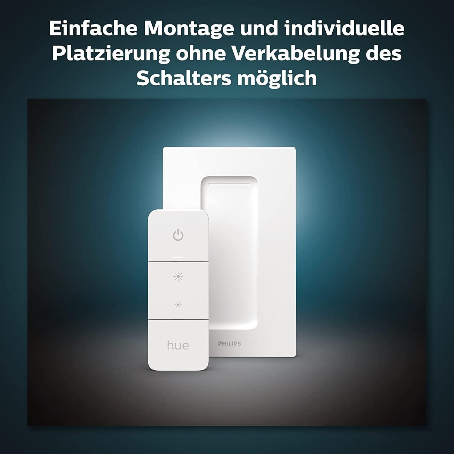 Philips Hue – 2er-Pack Dimmer Switch Weiß (EU/UK) smarter Dimmer zur Steuerung von Leuchten und Lichtszenen, kabelloser Lichtschalter ohne Installation, weiß