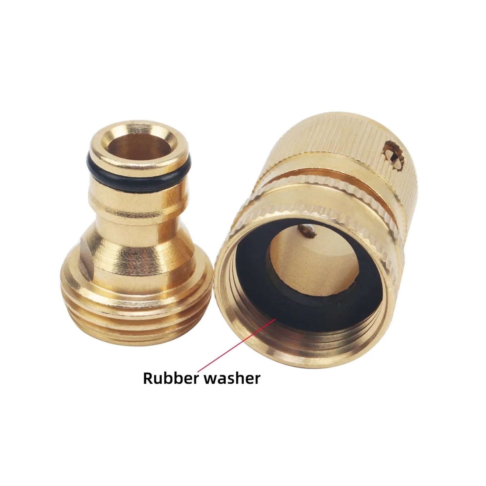 Adattatore per tubo da giardino 3/4 '' connettore rapido Water Stop raccordo filo rame rubinetto accoppiamento irrigazione