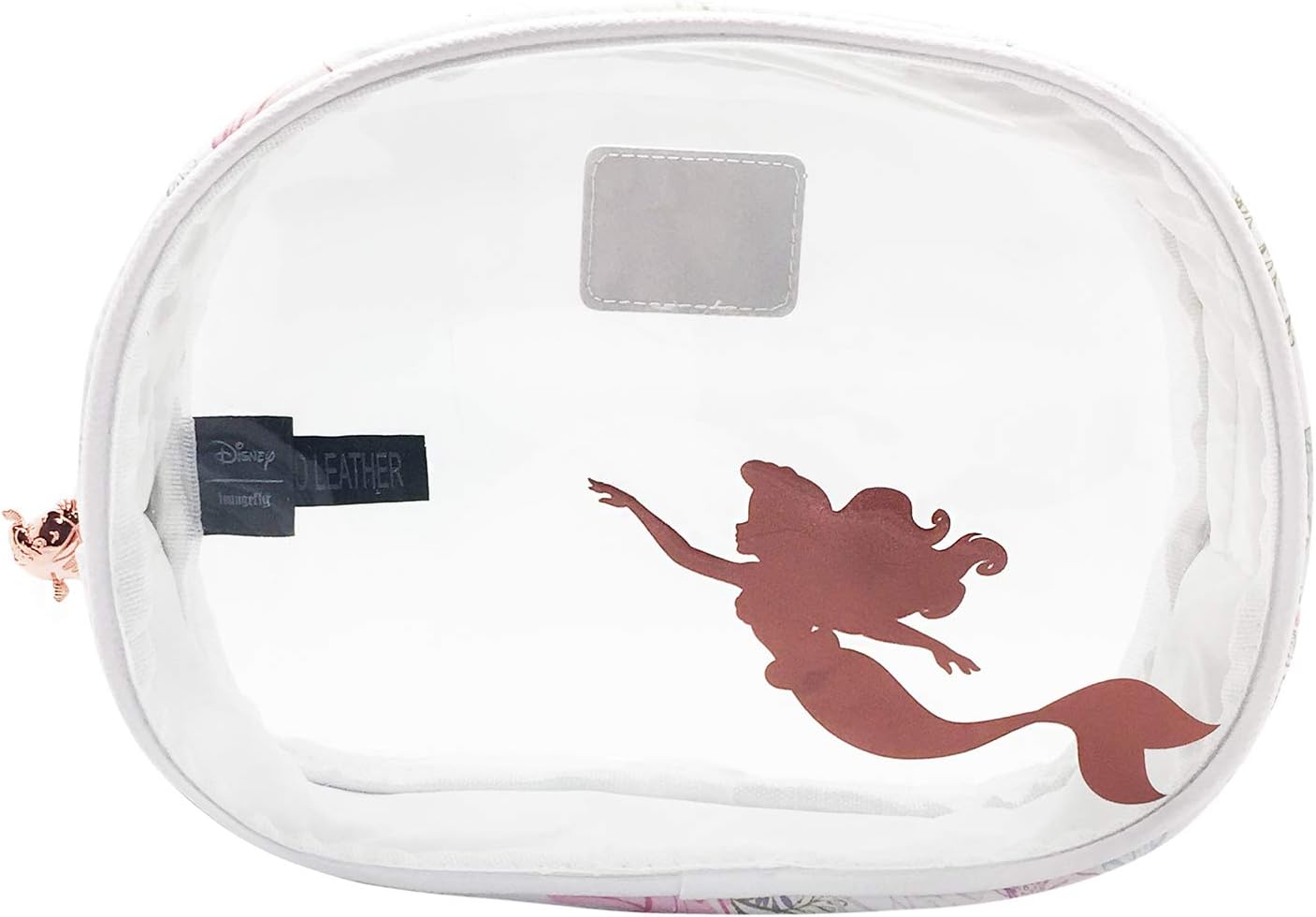 Loungefly x Disney The Little Mermaid Ariel Cosmetic Bags Set, 3 Pieces (Small, Rose Gold)