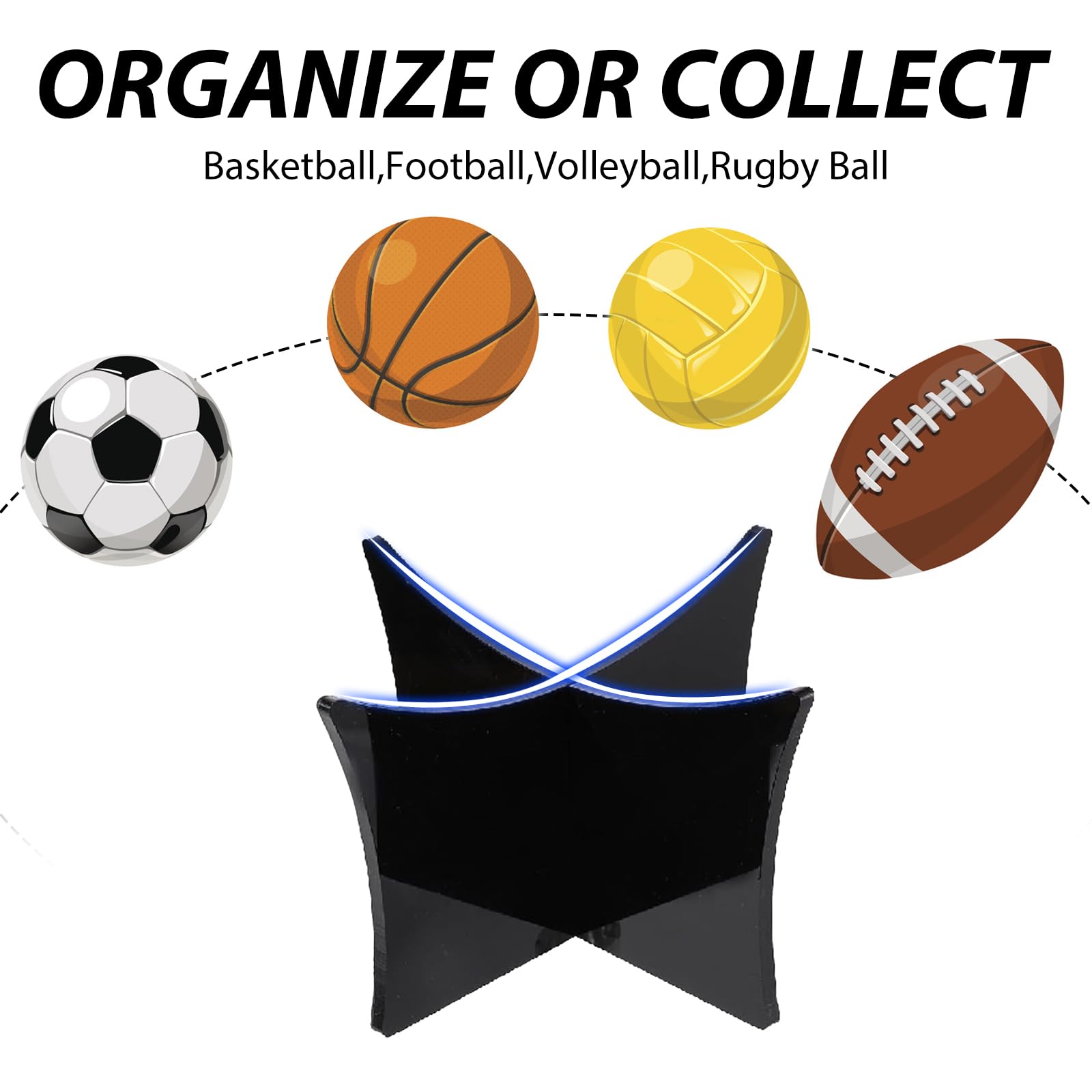 Supporti Per Palloni In Acrilico - Espositori Per Calcio, Basket E Pallavolo - Foto 5