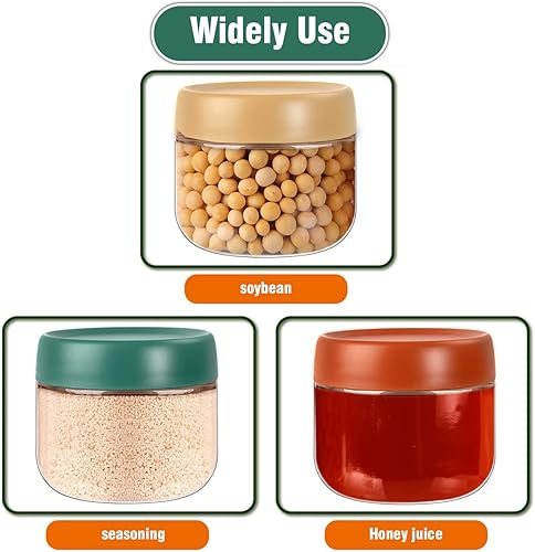 Miniatura 3 de Acvansm Paquete de 3 tarros de vidrio de boca ancha de 10 onzas con tapas de rosca para almacenamiento de alimentos, avena nocturna, alimentos