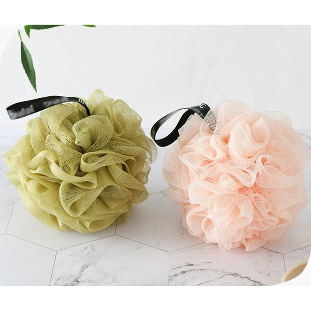 Ręcznik złuszczający Gąbka do kąpieli Prysznic Loofah Balls 60 g/szt, Duży peeling do ciała z gąbką Loofah złuszczający dla jedwabistej skóry, głębokie czyszczenie, 2 szt. Rękawiczek złus