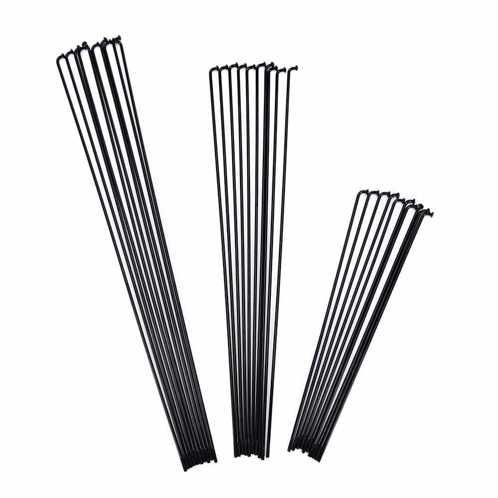 Szprychy rowerowe, 13G Stal węglowa 40 szt. Łuk J z 12 mm igłami 70~305(120mm)