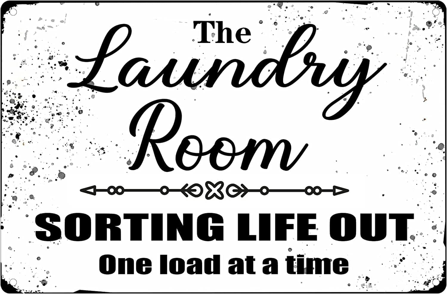 peiyeety Sorting LifeOne Load at A Time Vintage Metal Aluminum Tin Sign Door Signs Exterior Home Cave Garage bar Country Poster Club Wall Plaque Decoration Retro Aluminum Sign 8"x12"
