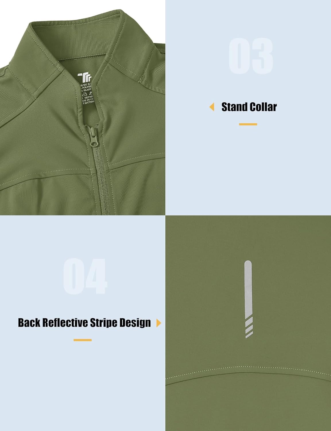 Gopune Women's Workout Athletic Jacket Lightweight Zip Up Yoga Slim Fit Tops with Pockets - Image 6