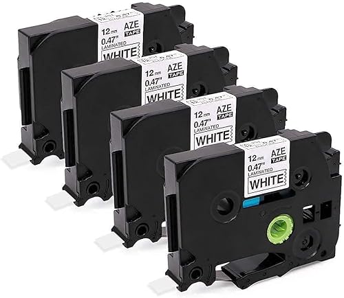 Miniatura 3 de 0.472in 0.47 pulgadas TZ etiqueta cinta compatible con Brother P Touch Label Maker 10 unidades