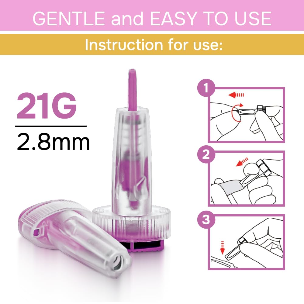 ONE-CARE Opti Lancets - Push Button Safety -3