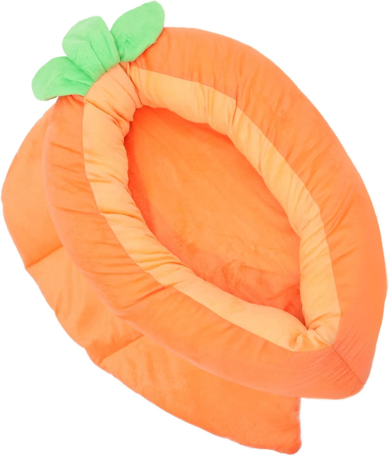 Bunny Bed for Animals Cozy Carrot-Shaped Sleeping Nest for Guinea Pigs and Chinchillas Soft Portable and Warm Indoor Hideaway