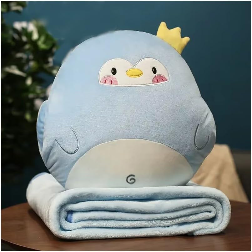 Cushion Blanket 3 in 1 Stuffed Hand Warmer Bag Cartoon Animal Pillow Blanket Home Car Travel Pillow for Children