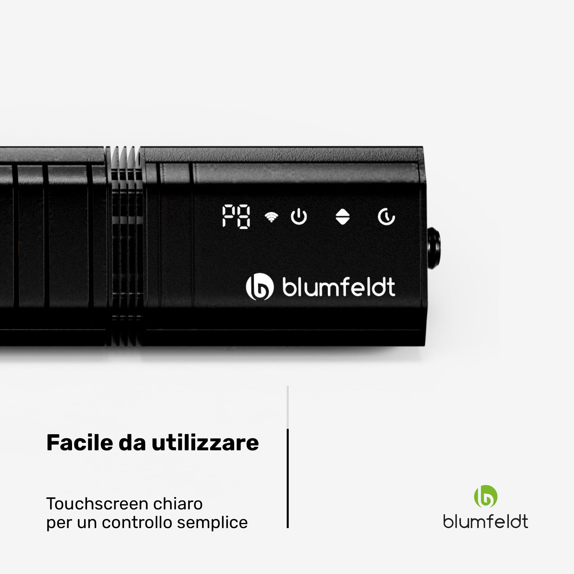 Blumfeldt Riscaldamento a Infrarossi 2000W – Montaggio a Parete & Soffitto, IP65 Impermeabile, 9 Impostazioni, Controllo WiFi, Tubi D'oro, per Balconi, Terrazze & Giardini