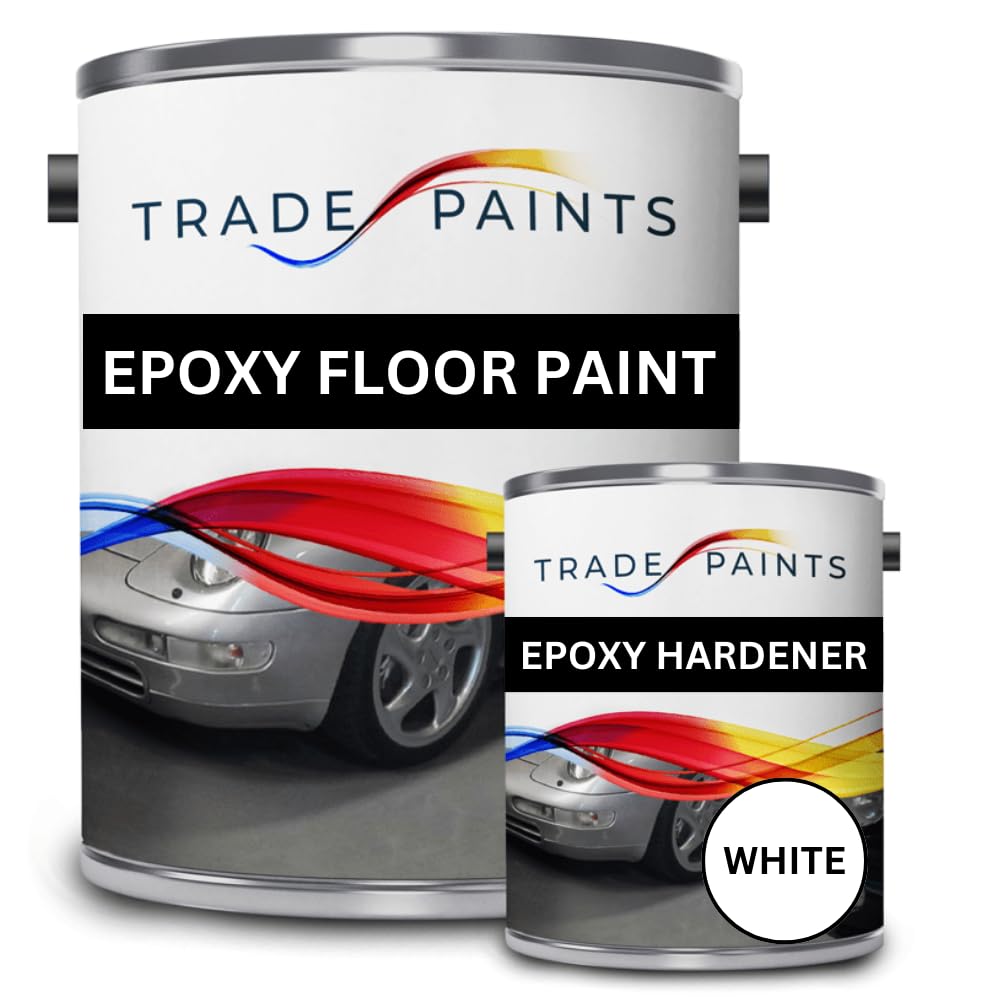 2 Pack Epoxy Garage Floor Paint - 5 Litres (White)