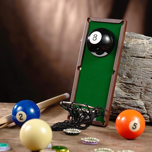 Miniatura 4 de Arola Abrebotellas magnético de bola de billar, abrebotellas extraíble para montar en la pared con coleccionista de tapas, regalo de cumpleaños para