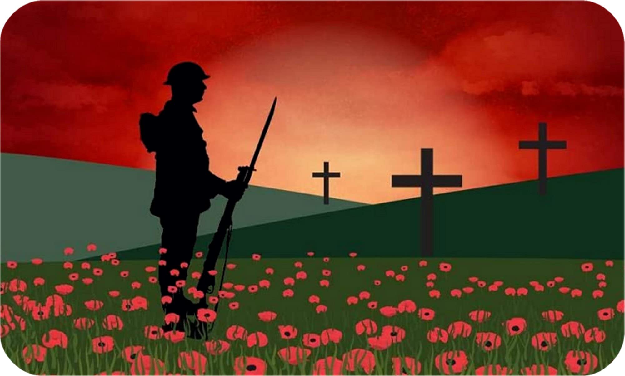 Lest We Forget Soldier Military Rectangle Fridge Magnet Fantastic Souvenir