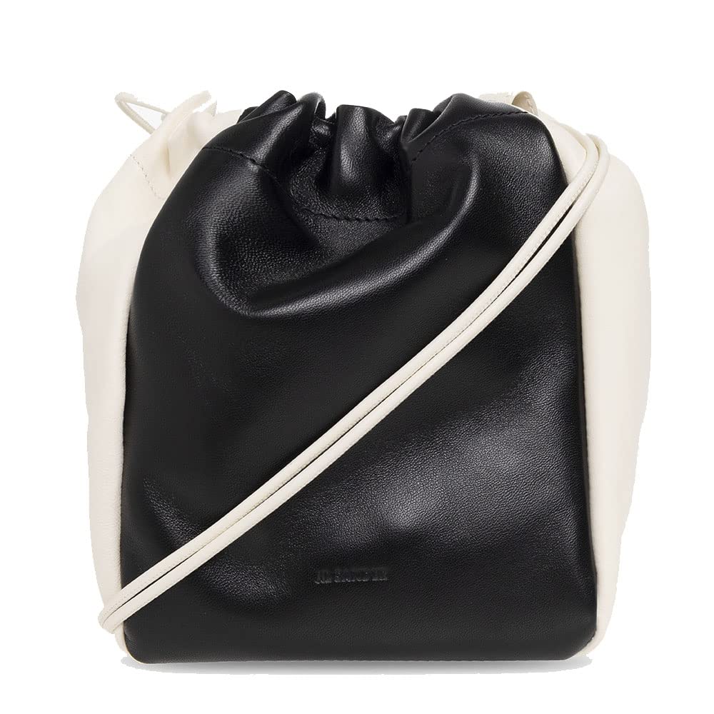 美品　ジルサンダー ドローストリング バッグ 黒 巾着 ブラック ハンドバッグ 美品 ジルサンダー ドローストリング バッグ 黒 巾着 ブラック