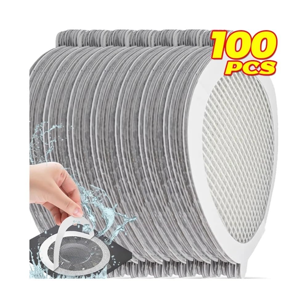 Colador de pelo desechable de malla de drenaje para baño, filtro antibloqueo, adhesivo de drenaje de suelo, cubierta de ducha, colador de fregadero de cocina (A (9 cm), 30 unidades